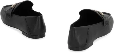 Shop Michael Kors Lena Leather Loafers In Black