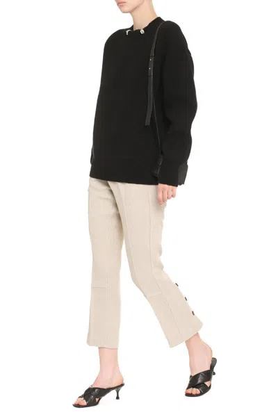 Bottega Veneta Wool Crew-neck Pullover In Black