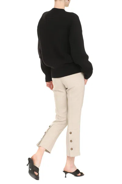 Bottega Veneta Wool Crew-neck Pullover In Black