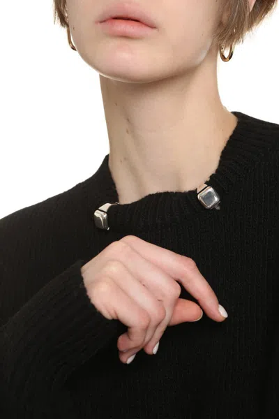 Bottega Veneta Wool Crew-neck Pullover In Black