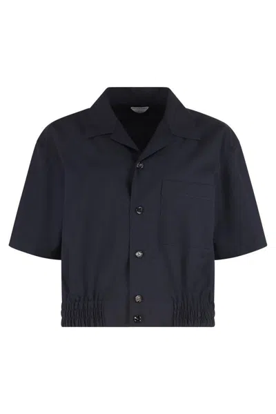 Bottega Veneta Thin Wool Shirt In Blue