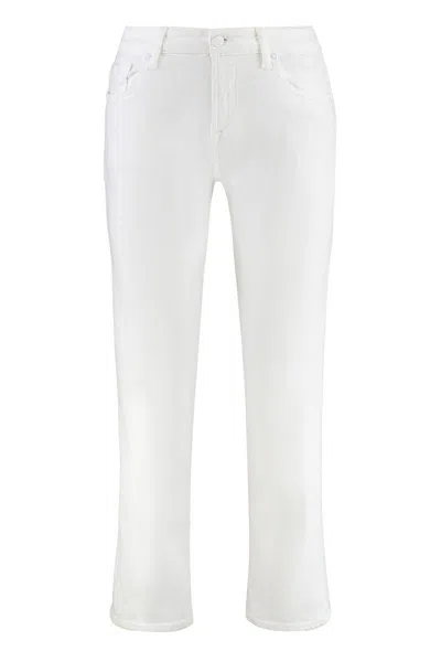 7 For All Mankind Jeans Affusolato Calie Alla Caviglia In White