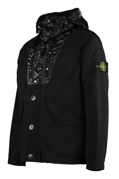 Stone Island Techno Fabric Jacket In Black