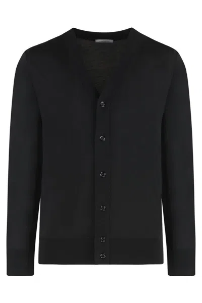 Paolo Pecora Black Sweatshirt With Classic Crew Neckline In Black