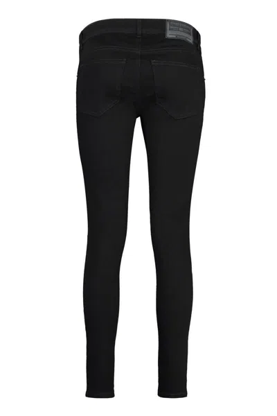 Diesel 2017 Slandy 5-pocket Skinny Jeans In Black