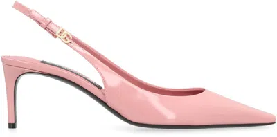 Dolce & Gabbana Mun 90 Polished Calfskin Slingback Pumps In Pink