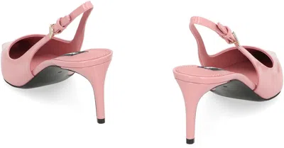 Dolce & Gabbana Mun 90 Polished Calfskin Slingback Pumps In Pink