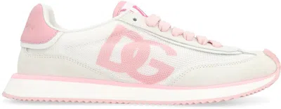 Dolce & Gabbana Canvas And Suede Sneakers In White