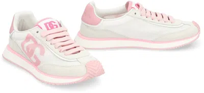 Dolce & Gabbana Canvas And Suede Sneakers In White