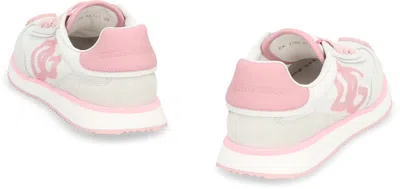 Dolce & Gabbana Canvas And Suede Sneakers In White