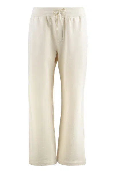 Dolce & Gabbana Jogging Trousers With Embroidery In Green