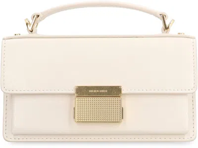Golden Goose Venezia Small Flap Leather Crossbody Bag In White