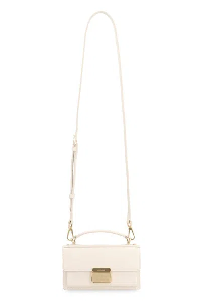 Golden Goose Venezia Small Flap Leather Crossbody Bag In White