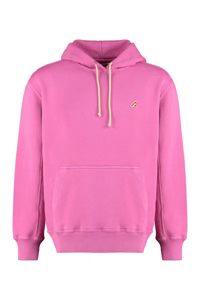 Shop Autry Hooded Sweatshirt In Pink