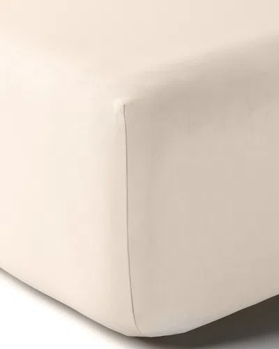 Anne De Solene Vexin 200 Thread-count Queen Fitted Sheet In Coco