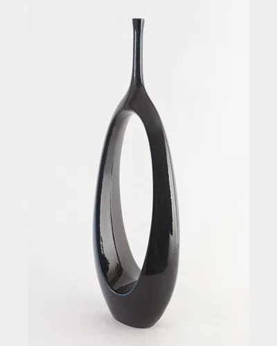 Global Views Open Oval Ring Vase, Large