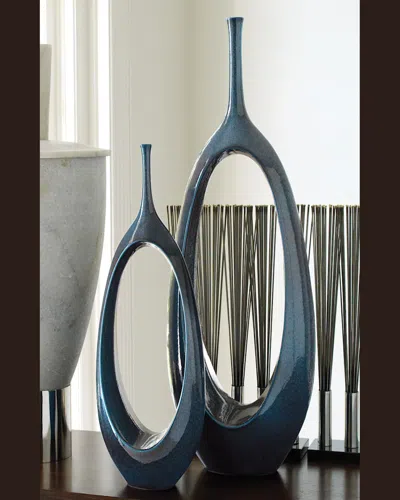 Global Views Open Oval Ring Vase, Large