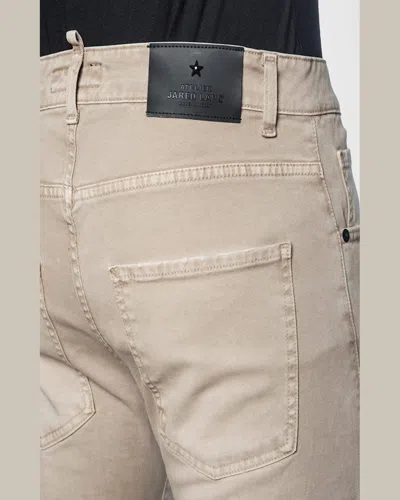 Jared Lang Men's Skinny Solid Khaki Jeans In Light Khaki