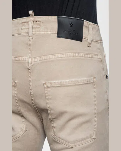 Jared Lang Men's Skinny Solid Khaki Jeans In Light Khaki