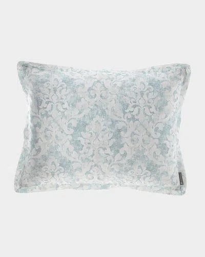 Lili Alessandra Florencia Faded Damask Standard Sham In Blue Pattern