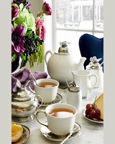 Neiman Marcus Ceramic Pewter Creamer