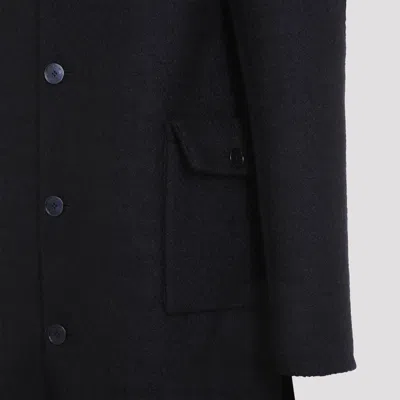 Givenchy Tailored Wool Blend Coat In Blue