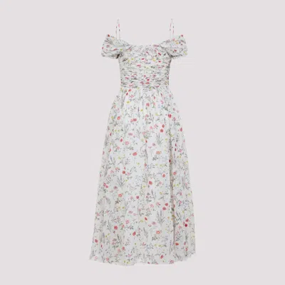 Giambattista Valli Off-shoulder Floral Silk Dress In Multicolour