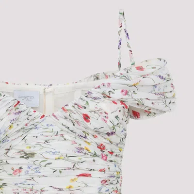 Giambattista Valli Off-shoulder Floral Silk Dress In Multicolour