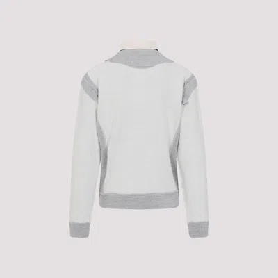 Maison Margiela Cotton Hoodie With Pointed Collar And Side Pockets In Grey
