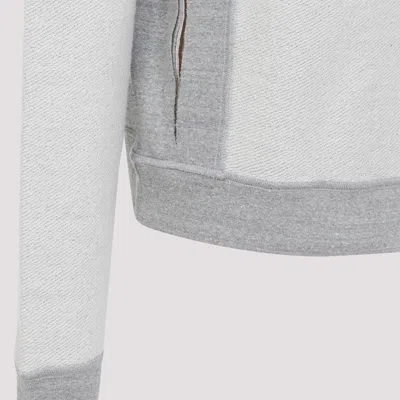 Maison Margiela Cotton Hoodie With Pointed Collar And Side Pockets In Grey