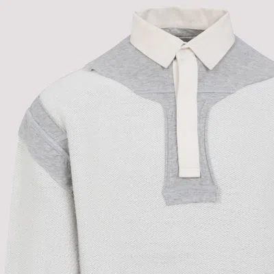 Maison Margiela Cotton Hoodie With Pointed Collar And Side Pockets In Grey