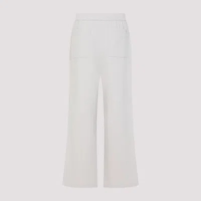 Ami Alexandre Mattiussi Ami Wide-leg Trouser With Elastic Waistband And Practical Pockets In Gray