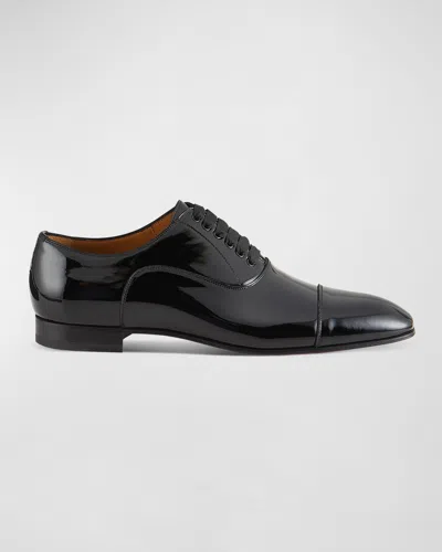 Christian Louboutin Greggo Wool & Leather Oxford In Black