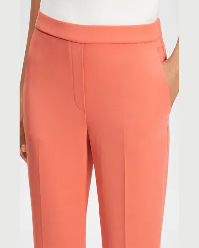 Theory Tailored Straight Trousers With Pockets And Belt Loops In Black