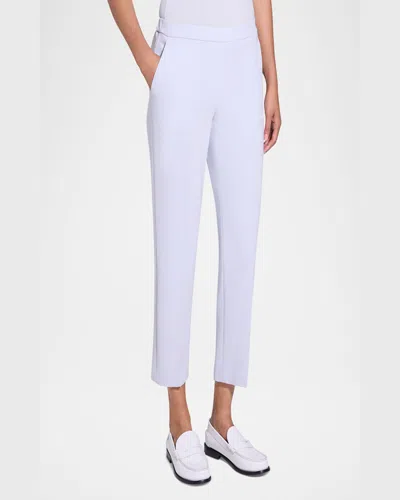 Theory Tailored Straight Trousers With Pockets And Belt Loops In Black