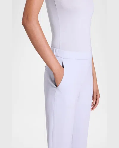 Theory Tailored Straight Trousers With Pockets And Belt Loops In Black