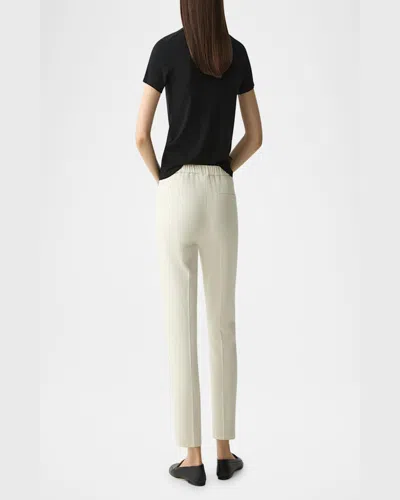 Theory Tailored Straight Trousers With Pockets And Belt Loops In Black