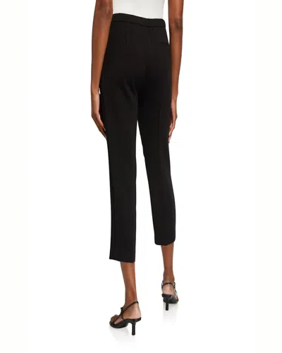 Theory Tailored Straight Trousers With Pockets And Belt Loops In Black