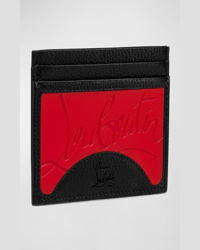 Christian Louboutin Kios Sneaker Sole Leather & Tpu Card Case In Multi