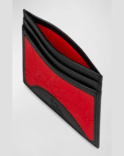 Christian Louboutin Kios Sneaker Sole Leather & Tpu Card Case In Multi
