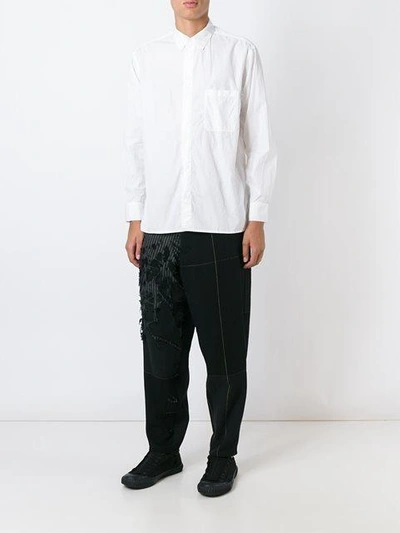 Shop Yohji Yamamoto H-trans S Big Chain Stitch Shirt