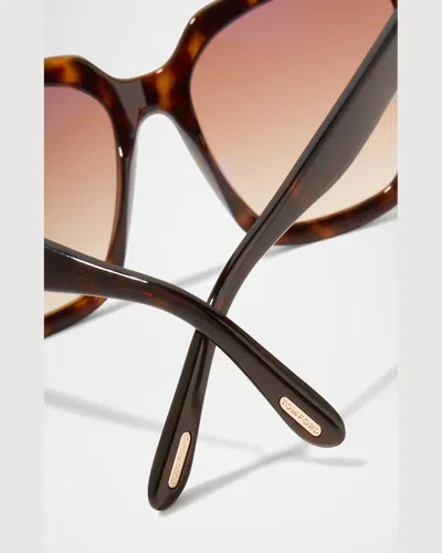 Tom Ford Selby Square Plastic Sunglasses In Gold