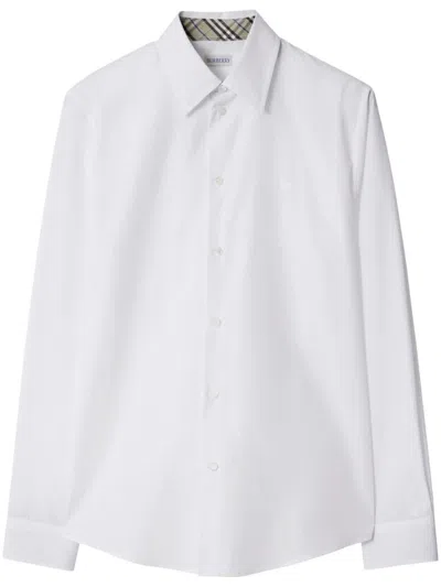 Burberry Regular Fit Cotton Formal Shirt In White