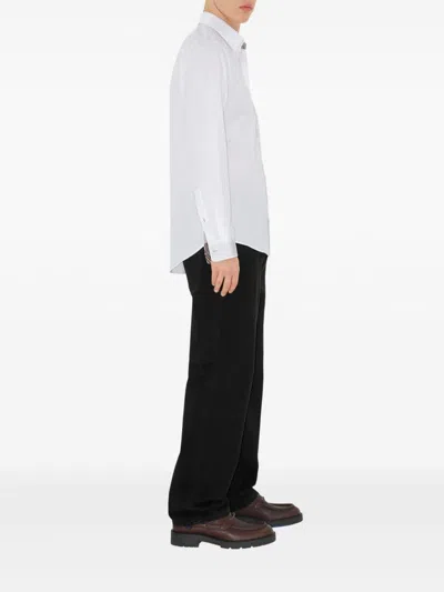 Burberry Regular Fit Cotton Formal Shirt In White