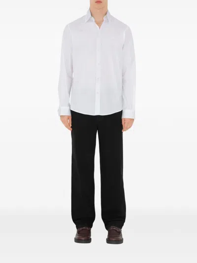 Burberry Regular Fit Cotton Formal Shirt In White