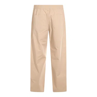 Maison Kitsuné Relaxed Fit Trousers Elastic Waistband In Beige