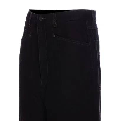 Lemaire High-rise Waist Straight Leg Trousers In Black
