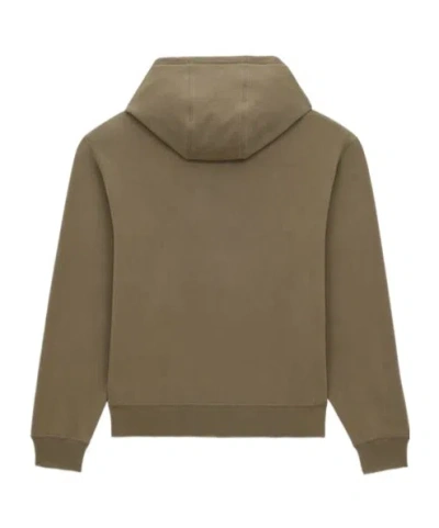 Saint Laurent Hooded Sweatshirt With Logo In Green