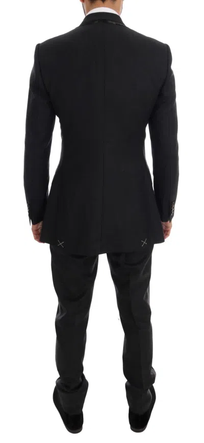 Dolce & Gabbana Elegant Gray Double Breasted Wool Suit In Gray
