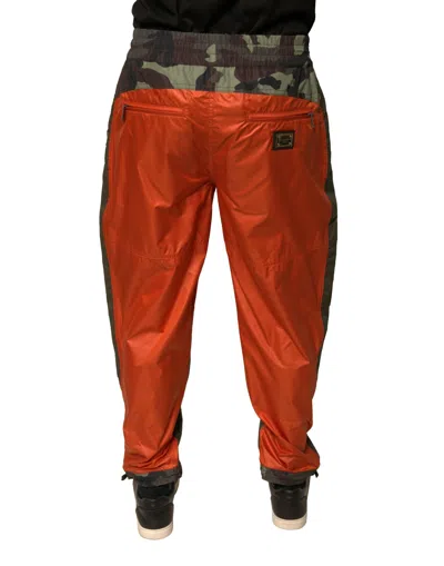 Dolce & Gabbana Multicolor Camouflage Jogger Cargo Men's Pants In Green